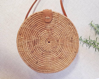 Woven Purse Handbag Circle